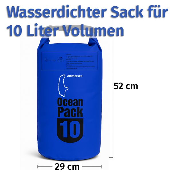 Wörthsee - Rucksack wasserdicht für den Wassersport - Urlaub must haves